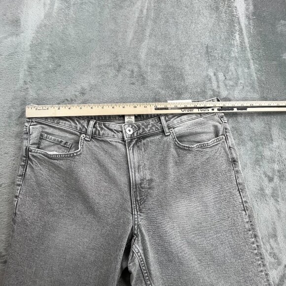 H&M Jeans Women 16 Gray Slim Regular Waist Ankle Length Light Wash Stretch Denim - Picture 7 of 13